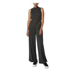 MARC NEW YORK PERFORMANCE Womens Gray Tie Elastic Waist Wide Leg Jumpsuit XL